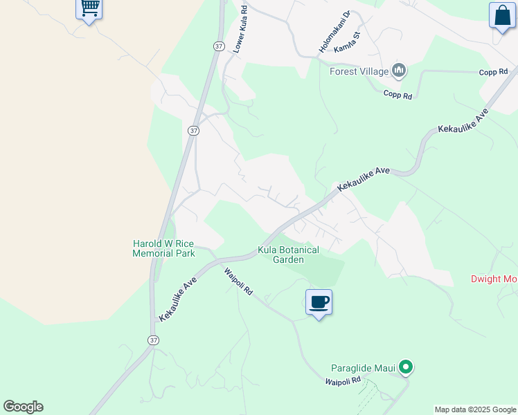 map of restaurants, bars, coffee shops, grocery stores, and more near 30 Ohala Place in Kula