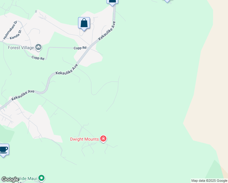 map of restaurants, bars, coffee shops, grocery stores, and more near 42 Ululani Street in Kula