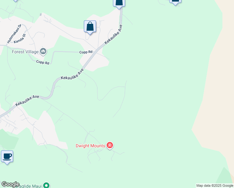 map of restaurants, bars, coffee shops, grocery stores, and more near 98 Wahelani Street in Kula
