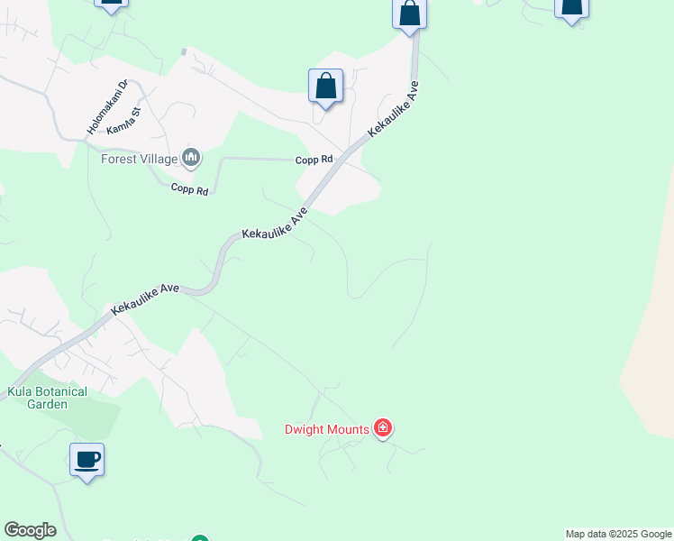 map of restaurants, bars, coffee shops, grocery stores, and more near 30 Wahelani Street in Kula