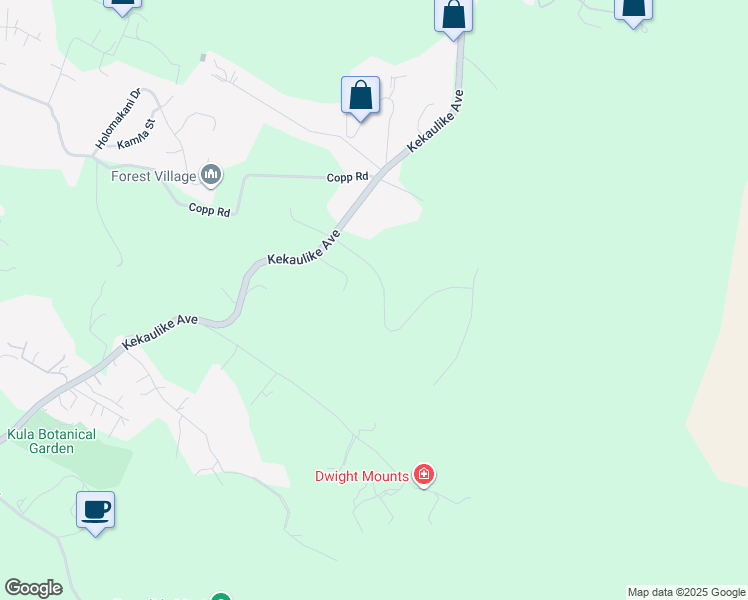 map of restaurants, bars, coffee shops, grocery stores, and more near 30 Wahelani Street in Kula