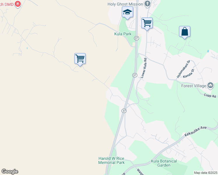 map of restaurants, bars, coffee shops, grocery stores, and more near 234 Naalae Road in Kula