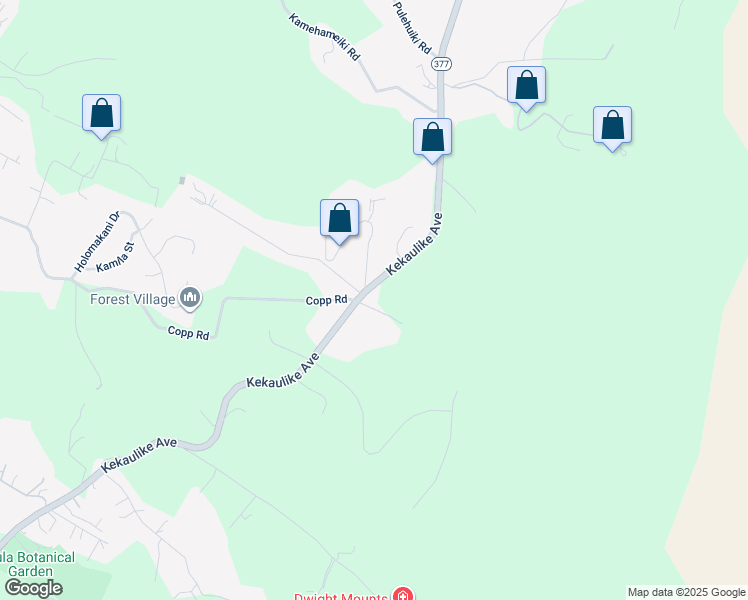 map of restaurants, bars, coffee shops, grocery stores, and more near 1895 Kekaulike Avenue in Kula