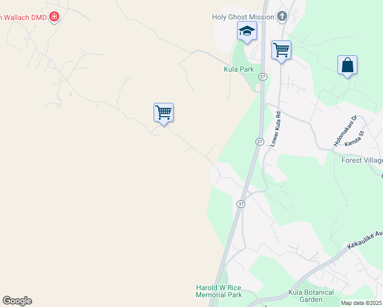 map of restaurants, bars, coffee shops, grocery stores, and more near 373 Naalae Road in Kula