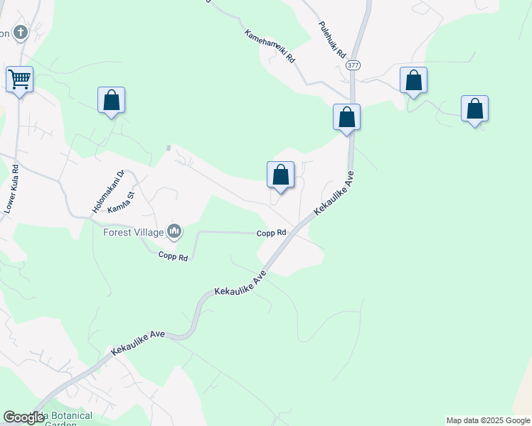 map of restaurants, bars, coffee shops, grocery stores, and more near 155 Kolohala Drive in Kula
