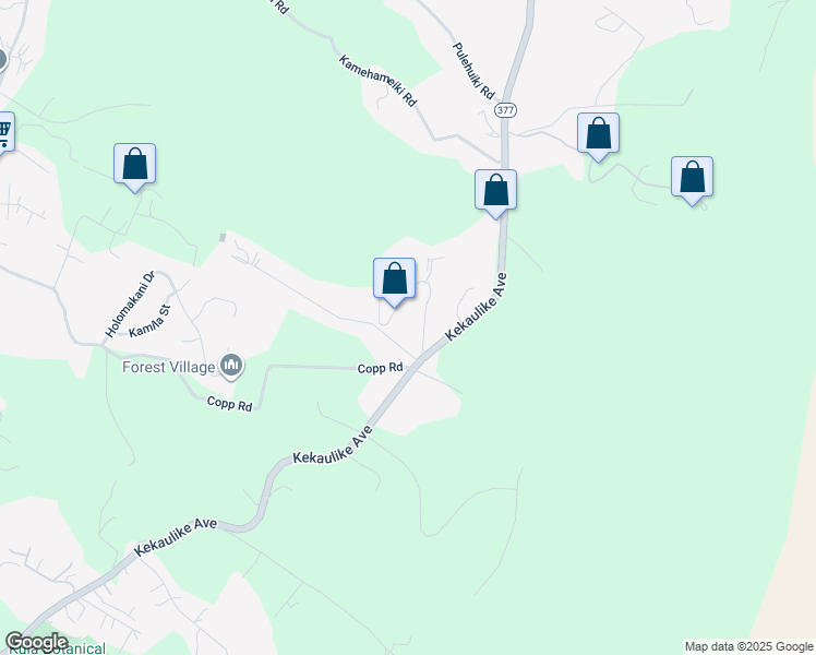 map of restaurants, bars, coffee shops, grocery stores, and more near 55 Ihe Place in Kula