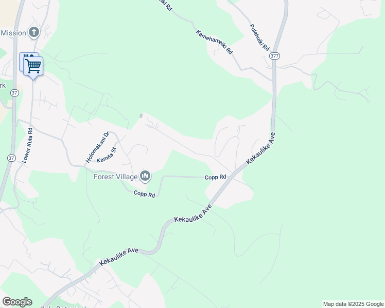 map of restaurants, bars, coffee shops, grocery stores, and more near 263 Kolohala Drive in Kula