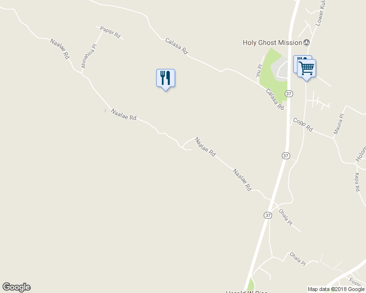 map of restaurants, bars, coffee shops, grocery stores, and more near 234 Naalae Road in Kula