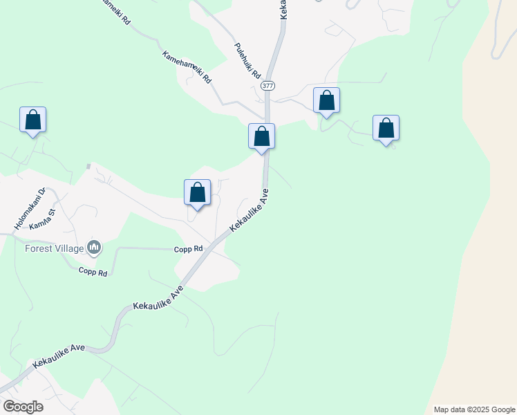 map of restaurants, bars, coffee shops, grocery stores, and more near 2176 Kekaulike Avenue in Kula