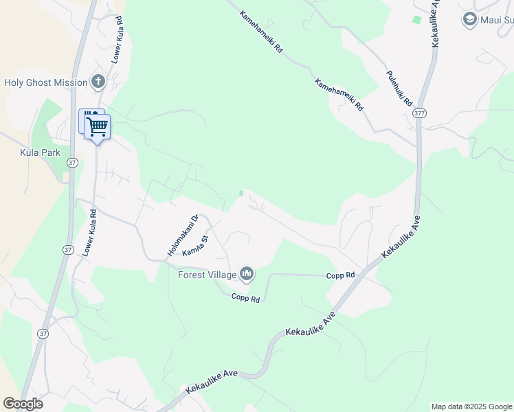 map of restaurants, bars, coffee shops, grocery stores, and more near 506 Kolohala Drive in Kula