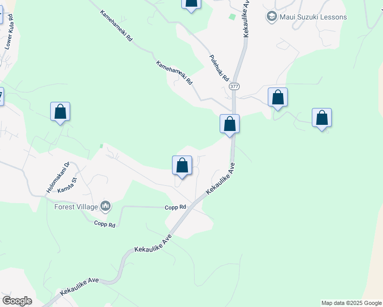 map of restaurants, bars, coffee shops, grocery stores, and more near 15 Hoihoi Place in Kula