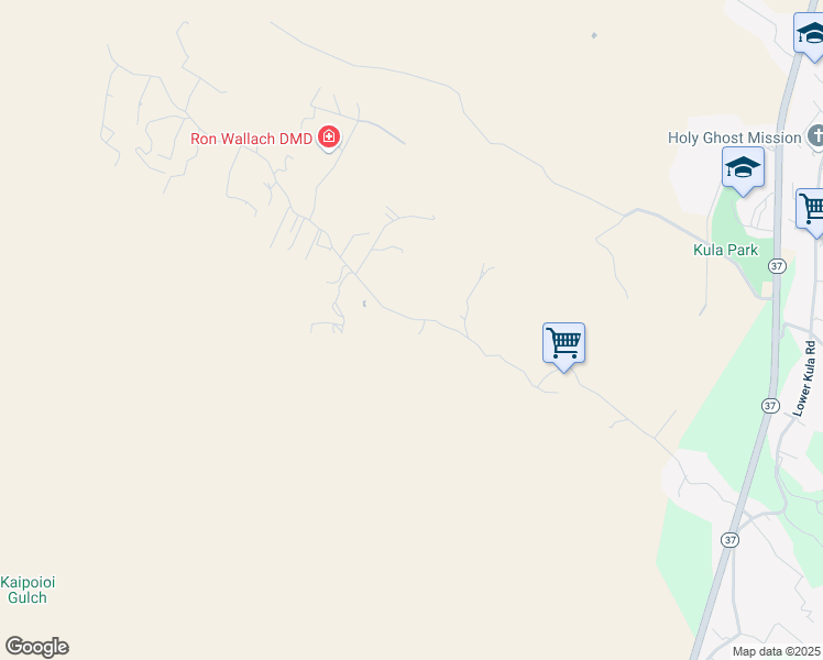 map of restaurants, bars, coffee shops, grocery stores, and more near 1121 Naalae Road in Kula