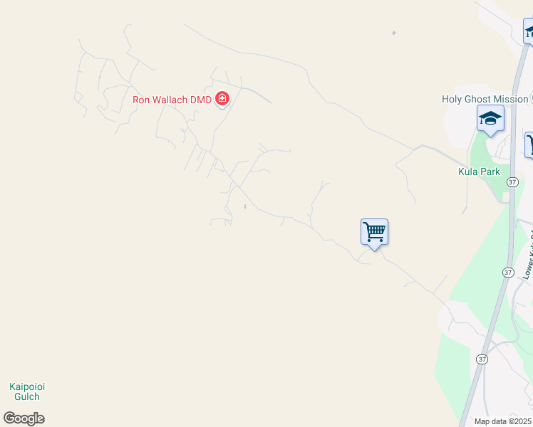 map of restaurants, bars, coffee shops, grocery stores, and more near 1121 Naalae Road in Kula