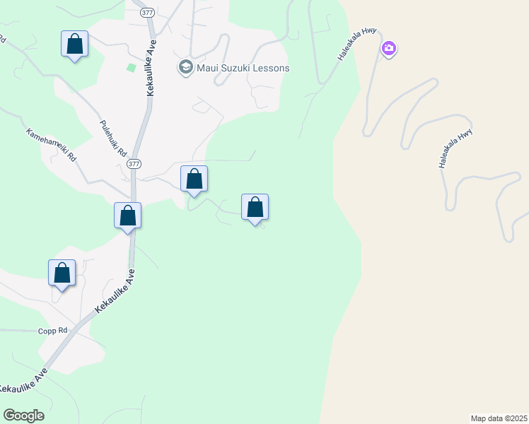 map of restaurants, bars, coffee shops, grocery stores, and more near 650 Cooke Road in Kula