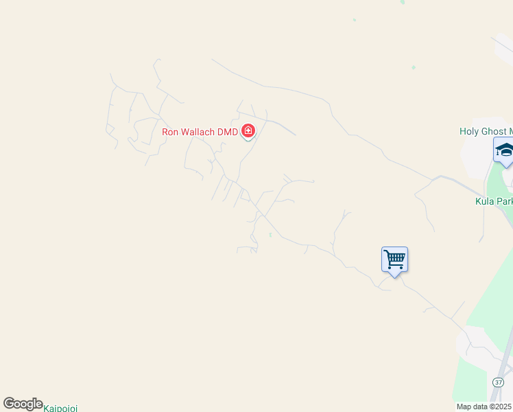 map of restaurants, bars, coffee shops, grocery stores, and more near 1298 Naalae Road in Kula