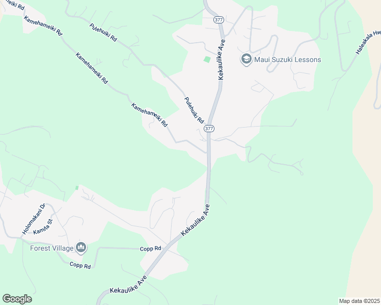 map of restaurants, bars, coffee shops, grocery stores, and more near 1530 Kamehameiki Road in Kula