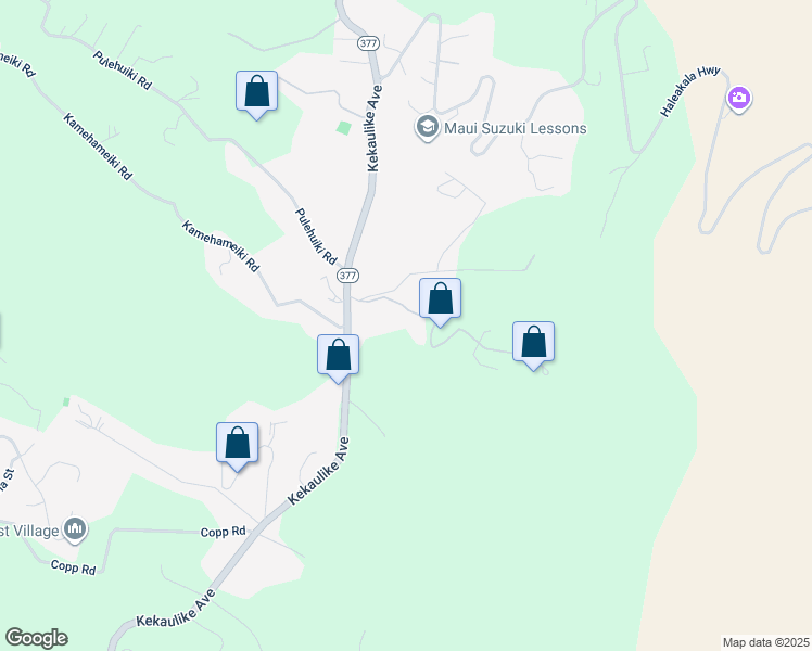 map of restaurants, bars, coffee shops, grocery stores, and more near 154 Cooke Road in Kula