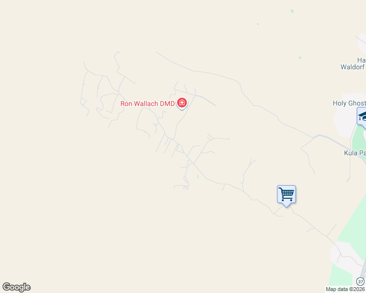 map of restaurants, bars, coffee shops, grocery stores, and more near 1633 Naalae Road in Kula