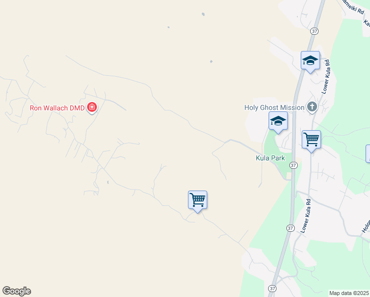 map of restaurants, bars, coffee shops, grocery stores, and more near 501 Calasa Road in Kula