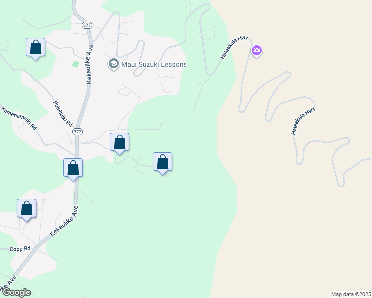 map of restaurants, bars, coffee shops, grocery stores, and more near 594 Hapapa Road in Kula