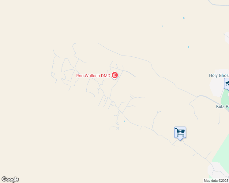 map of restaurants, bars, coffee shops, grocery stores, and more near 12 Ahinahina Place in Kula