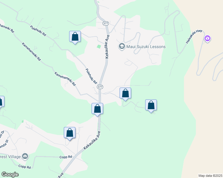map of restaurants, bars, coffee shops, grocery stores, and more near 165 Hapapa Road in Kula