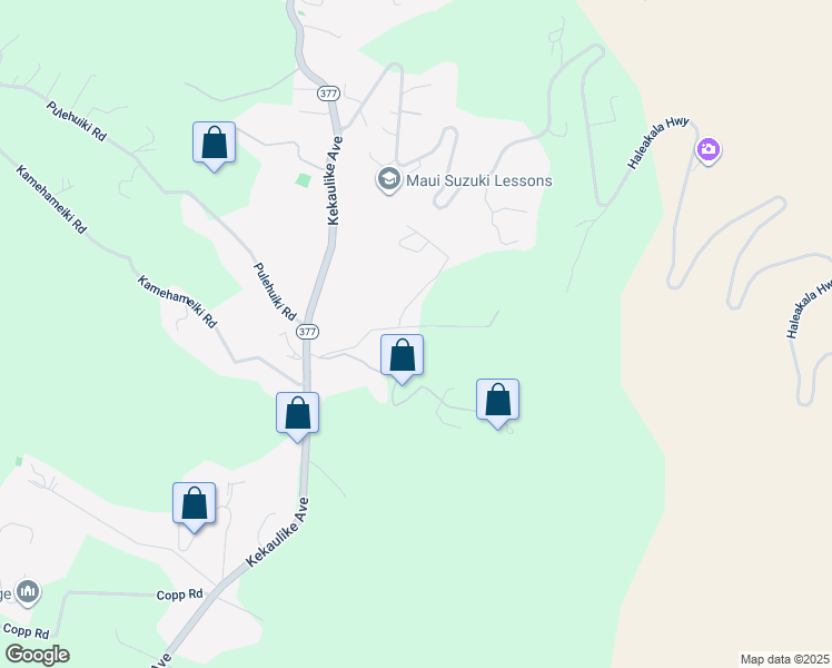 map of restaurants, bars, coffee shops, grocery stores, and more near 294 Hapapa Road in Kula
