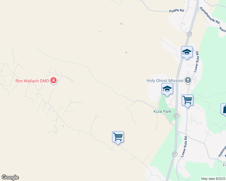 map of restaurants, bars, coffee shops, grocery stores, and more near 0 Calasa Road in Kula