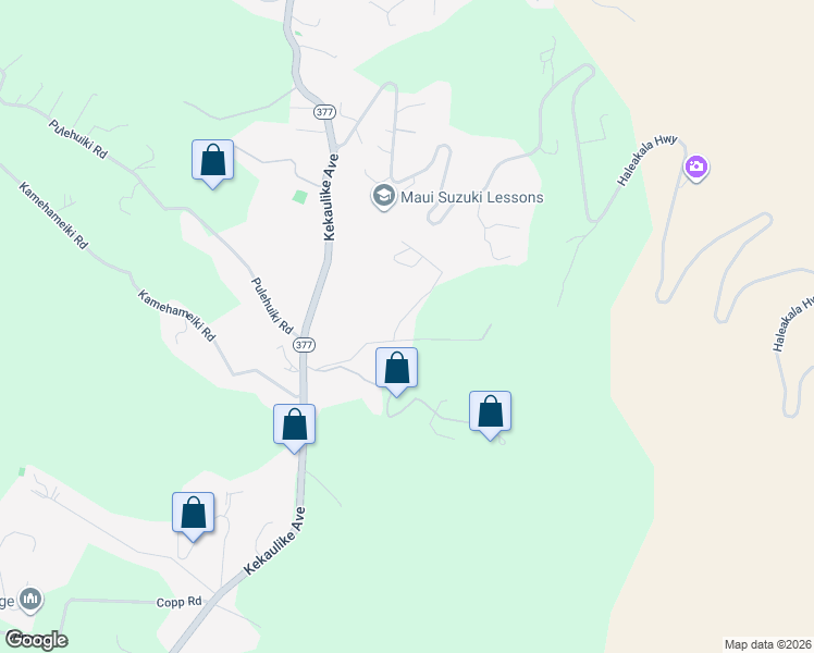 map of restaurants, bars, coffee shops, grocery stores, and more near 294 Hapapa Road in Kula