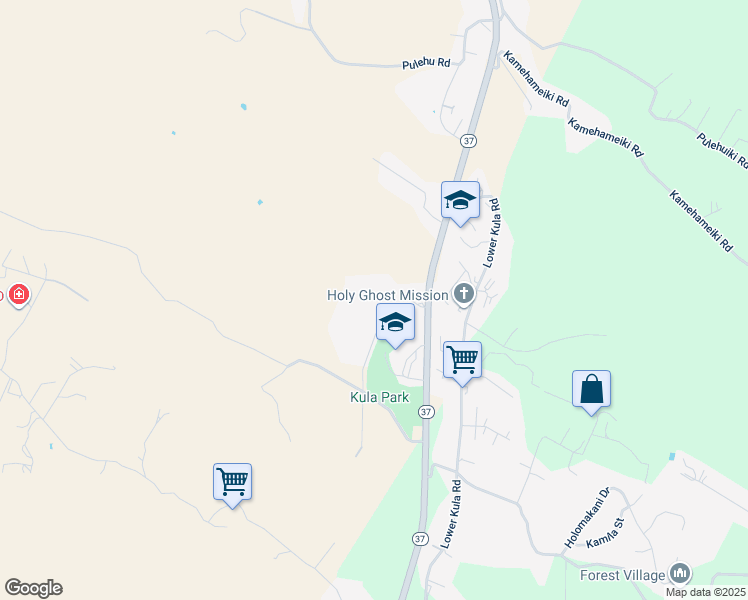 map of restaurants, bars, coffee shops, grocery stores, and more near 4730 Kula Highway in Kula