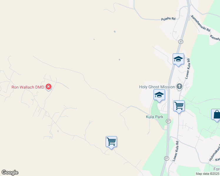 map of restaurants, bars, coffee shops, grocery stores, and more near 600 Calasa Road in Kula