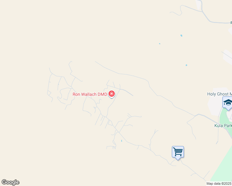 map of restaurants, bars, coffee shops, grocery stores, and more near 45 Ahinahina Place in Kula