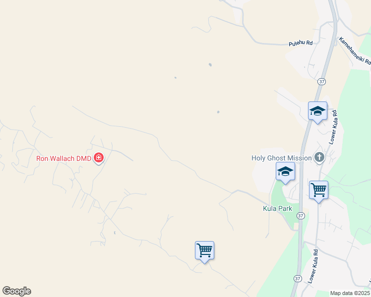 map of restaurants, bars, coffee shops, grocery stores, and more near 650 Calasa Road in Kula