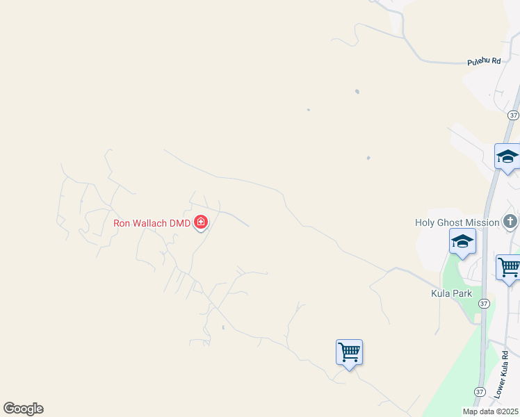 map of restaurants, bars, coffee shops, grocery stores, and more near 1007 Calasa Road in Kula