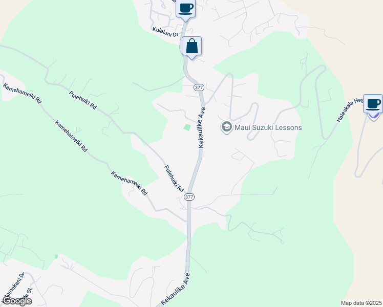 map of restaurants, bars, coffee shops, grocery stores, and more near 2875 Kekaulike Avenue in Kula