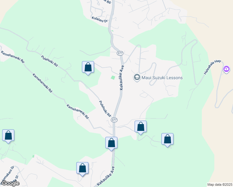 map of restaurants, bars, coffee shops, grocery stores, and more near 2875 Kekaulike Avenue in Kula