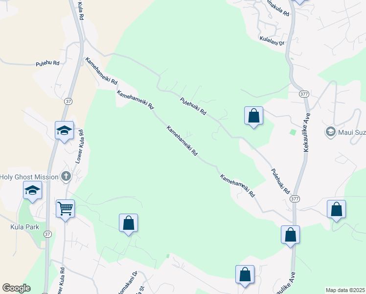map of restaurants, bars, coffee shops, grocery stores, and more near 785 Kamehameiki Road in Kula