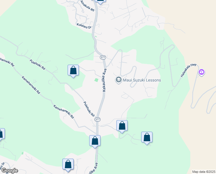 map of restaurants, bars, coffee shops, grocery stores, and more near 3014 Kekaulike Avenue in Kula