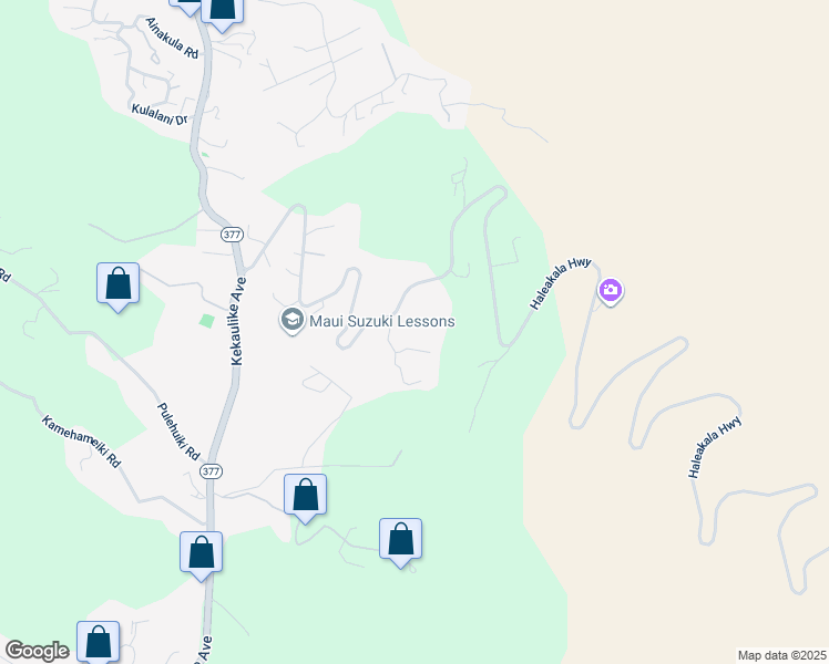 map of restaurants, bars, coffee shops, grocery stores, and more near 16940 Haleakala Highway in Kula