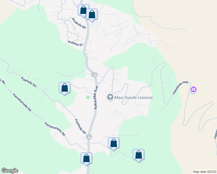 map of restaurants, bars, coffee shops, grocery stores, and more near 16-290 Haleakala Highway in Kula