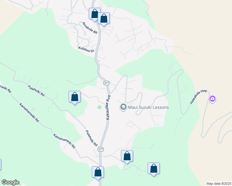 map of restaurants, bars, coffee shops, grocery stores, and more near 15-950 Haleakala Highway in Kula