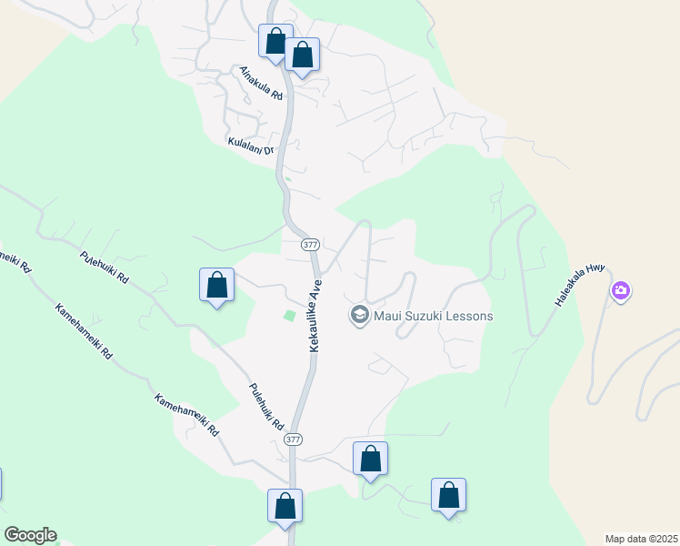 map of restaurants, bars, coffee shops, grocery stores, and more near 15-950 Haleakala Highway in Kula