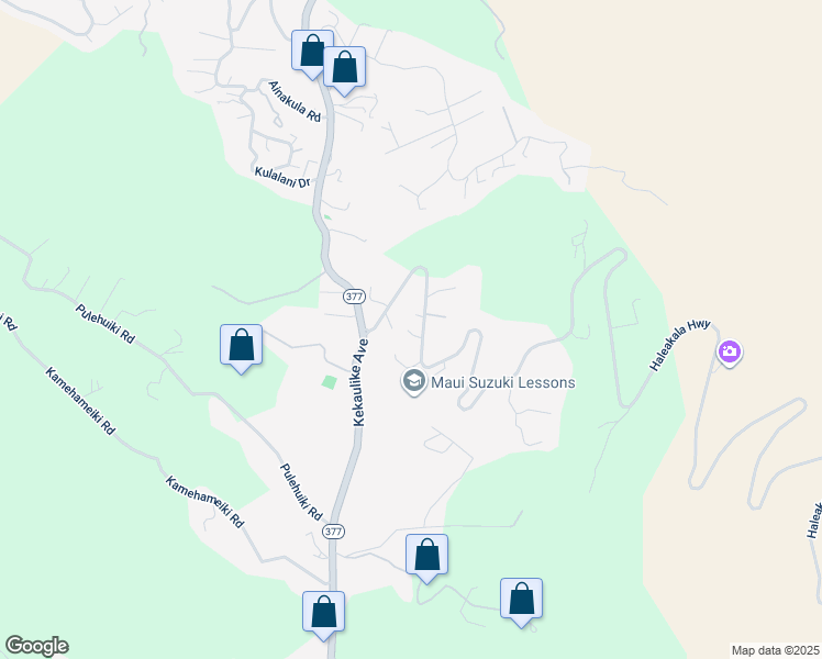 map of restaurants, bars, coffee shops, grocery stores, and more near 16276 Haleakala Highway in Kula