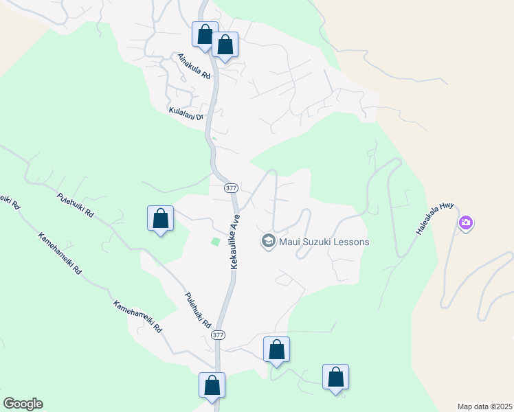 map of restaurants, bars, coffee shops, grocery stores, and more near 15-980 Haleakala Highway in Kula
