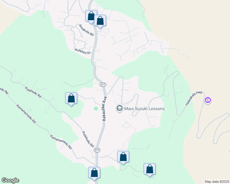 map of restaurants, bars, coffee shops, grocery stores, and more near 15-980 Haleakala Highway in Kula