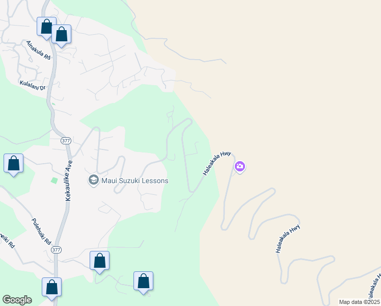 map of restaurants, bars, coffee shops, grocery stores, and more near 17635 Haleakala Highway in Kula