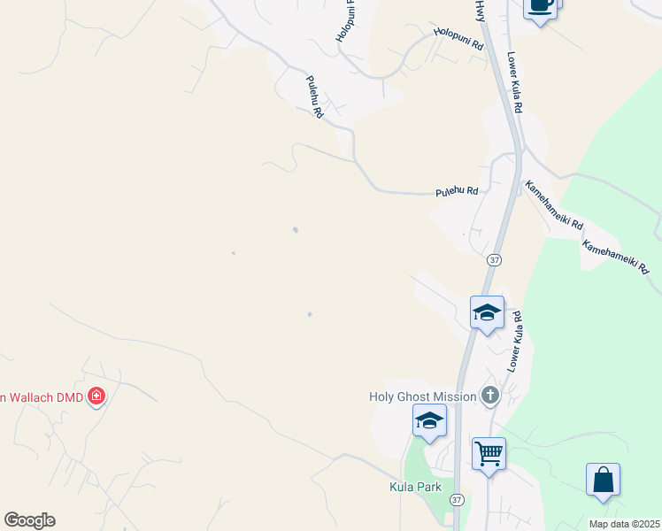 map of restaurants, bars, coffee shops, grocery stores, and more near 0 Kula Highway in Kula