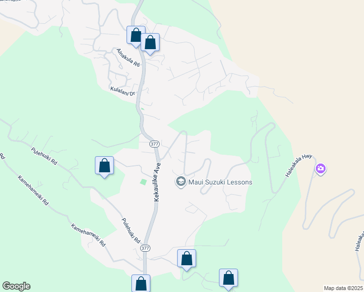 map of restaurants, bars, coffee shops, grocery stores, and more near 16-200 Haleakala Highway in Kula
