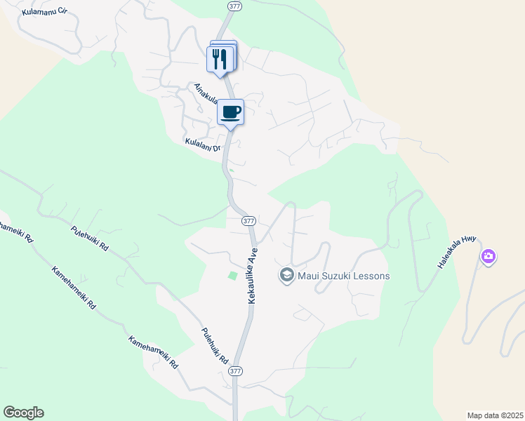 map of restaurants, bars, coffee shops, grocery stores, and more near 36 Palena Place in Kula