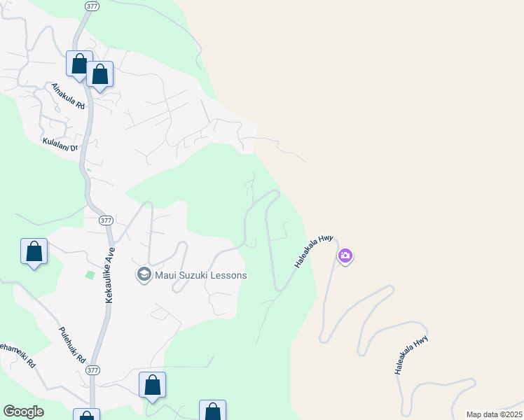 map of restaurants, bars, coffee shops, grocery stores, and more near 17526 Haleakala Highway in Kula